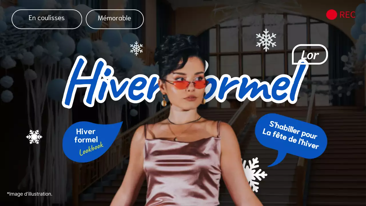 Haul bleu et noir pour une tenue d'hiver élégante