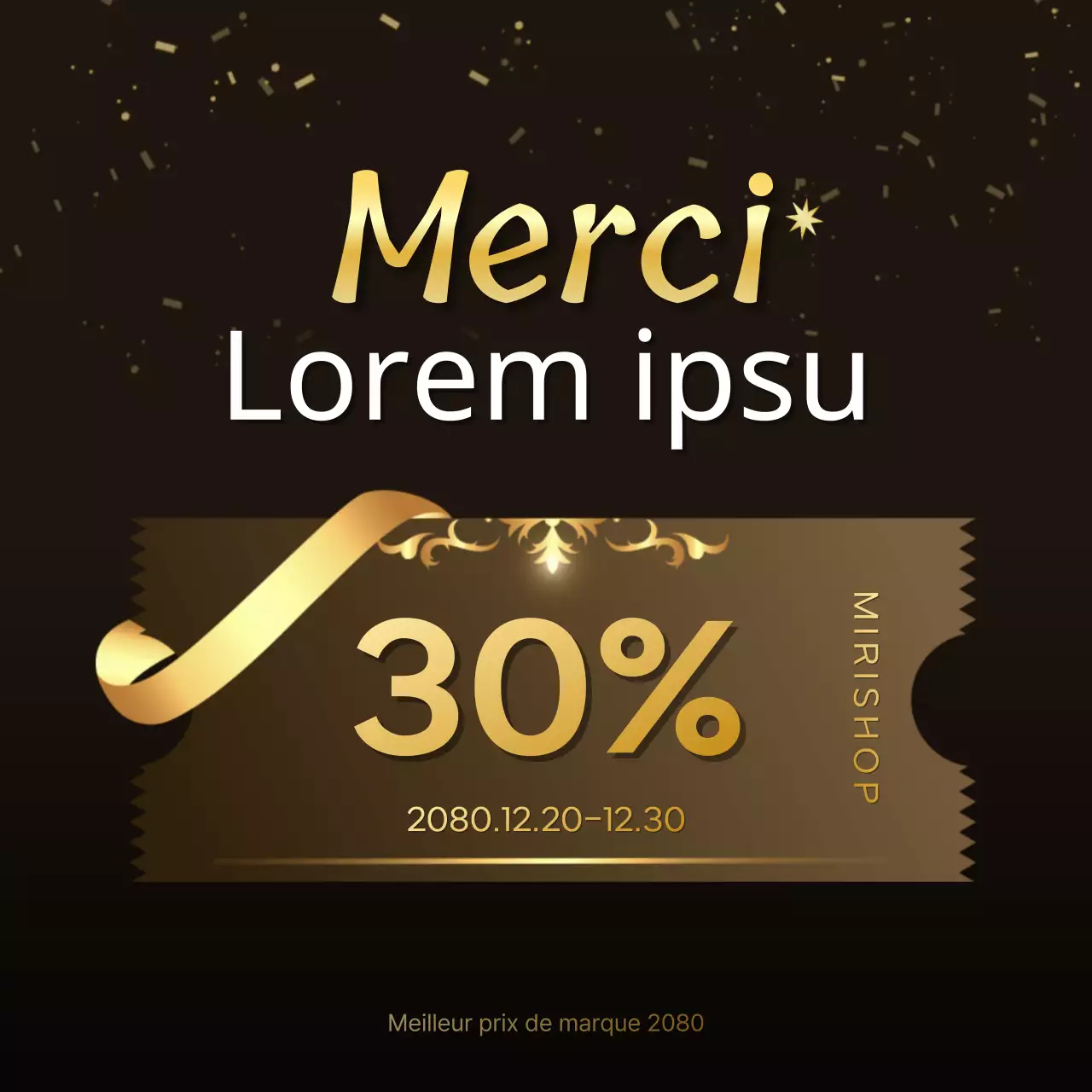 Annoncer une luxueuse cérémonie de remise des prix de fin d'année pour les marques, en marron et or