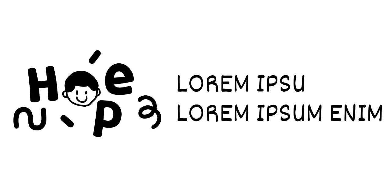 Centre de protection de l'enfance avec de jolies illustrations et polices de caractères