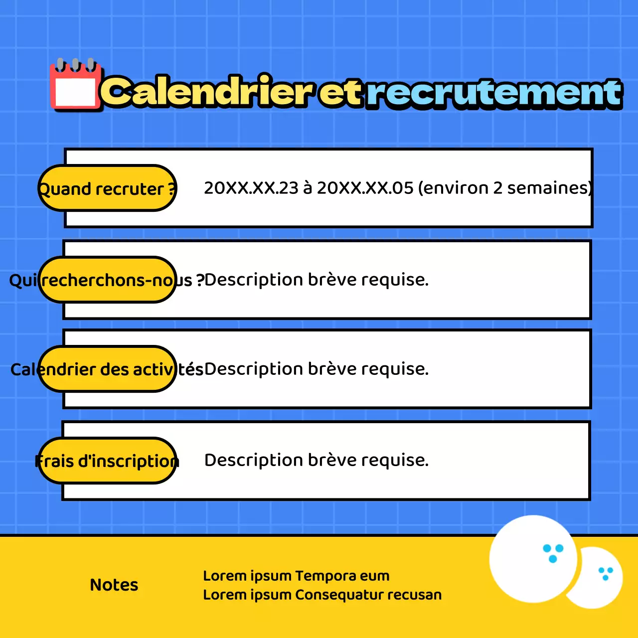 Promouvoir vos efforts de recrutement pour le bowling bleu et jaune