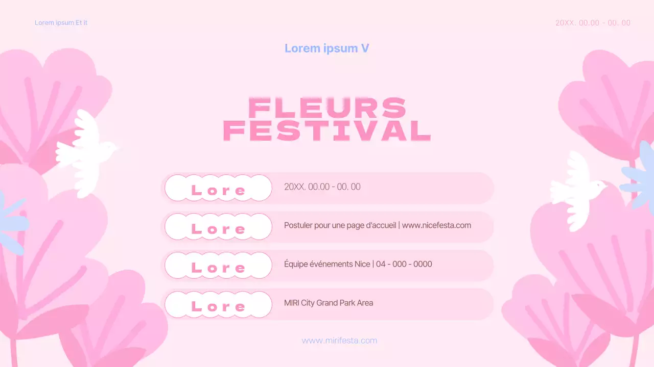 Un agenda floral printanier avec des touches de rose et de bleu clair