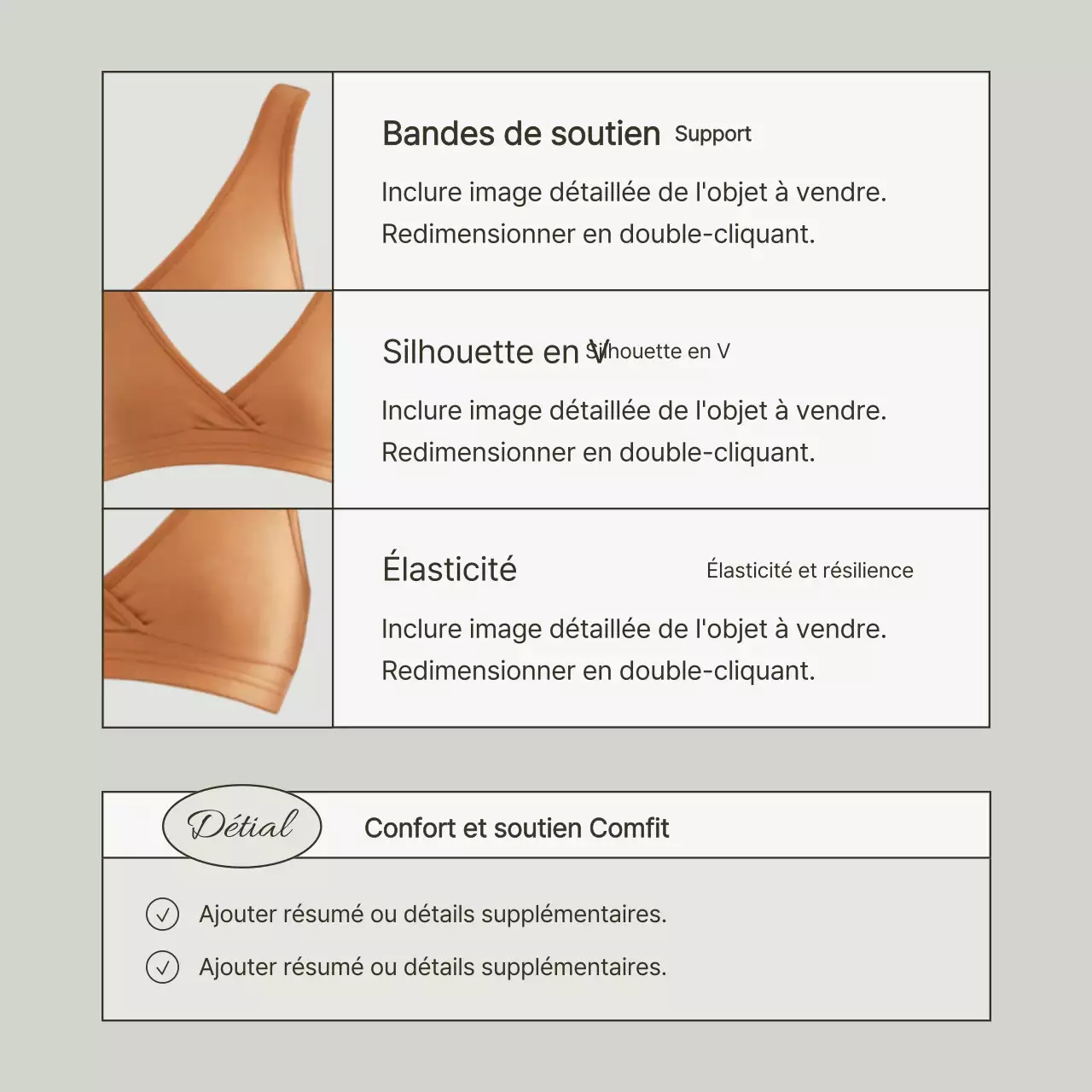 Publicité simple pour des sous-vêtements en blanc et chartreuse