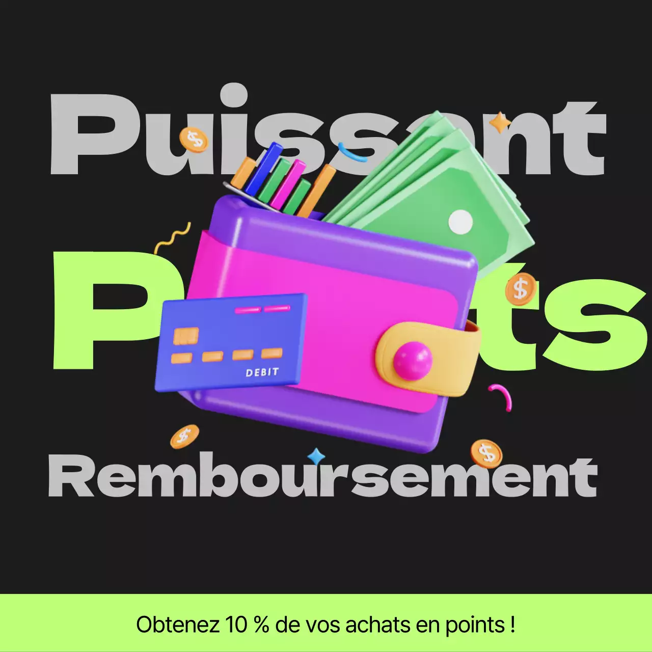 Poste de paiement des points Cyberpunk en noir et vert lime