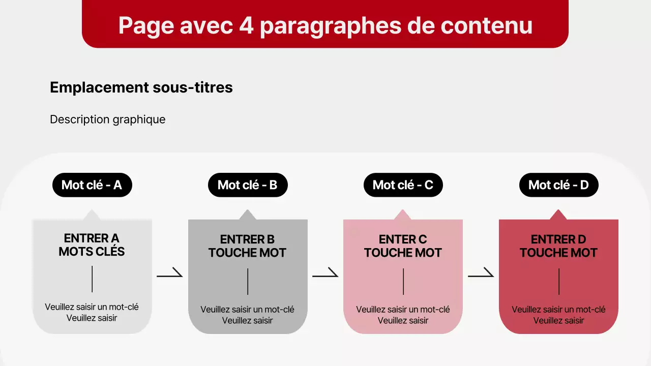 Rapport de mise en page simple en rouge et gris
