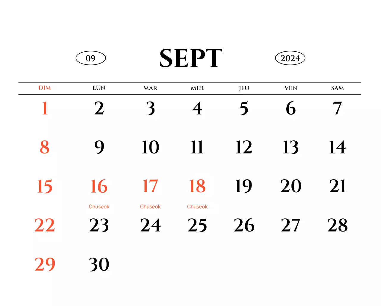 Calendrier mural de style simple avec concept de photographie de voyage émotionnelle en noir et blanc