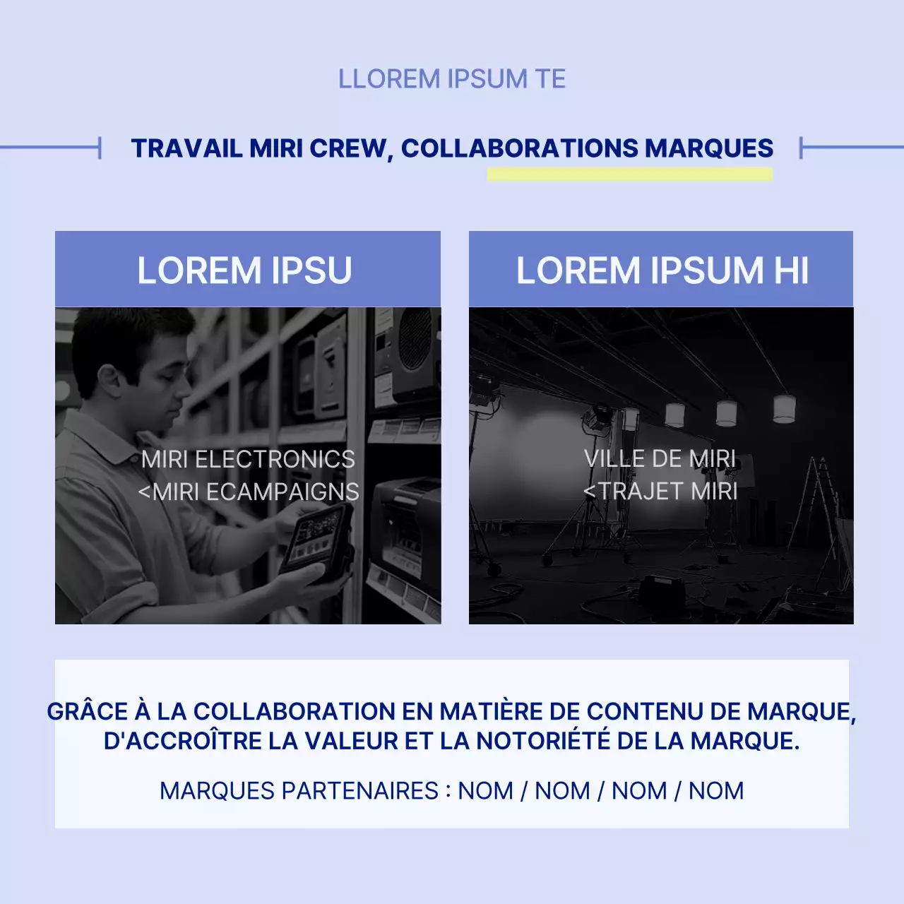 Les emplois simples en bleu