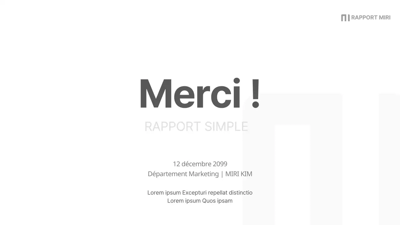 Un rapport d'entreprise simple en noir et gris