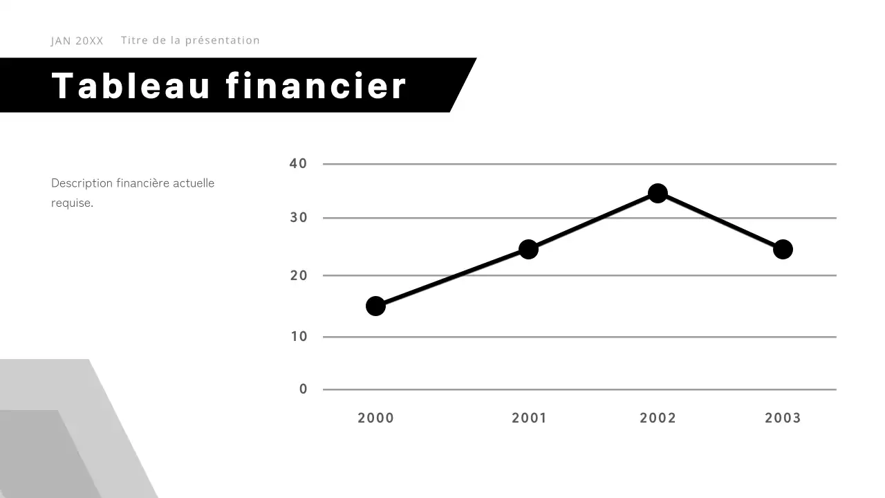 Proposition d'affaires moderne en noir et blanc