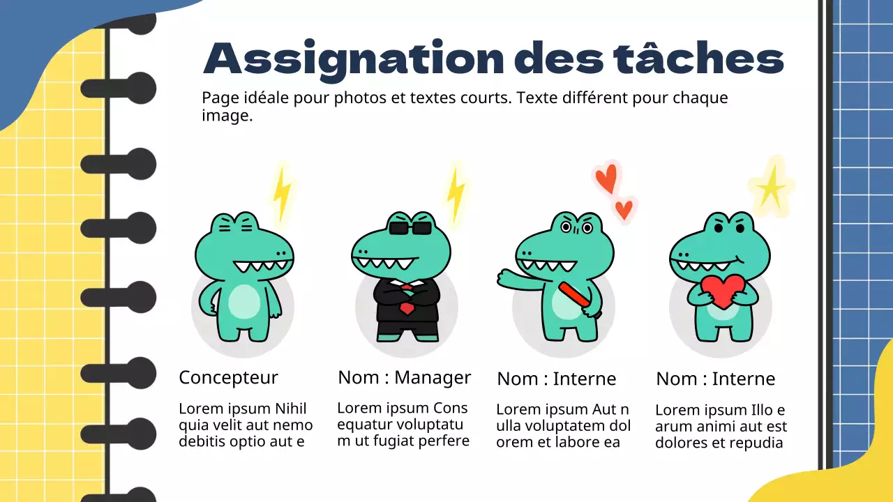 Rapport de notes d'étude sur le marketing tendance bleu et jaune