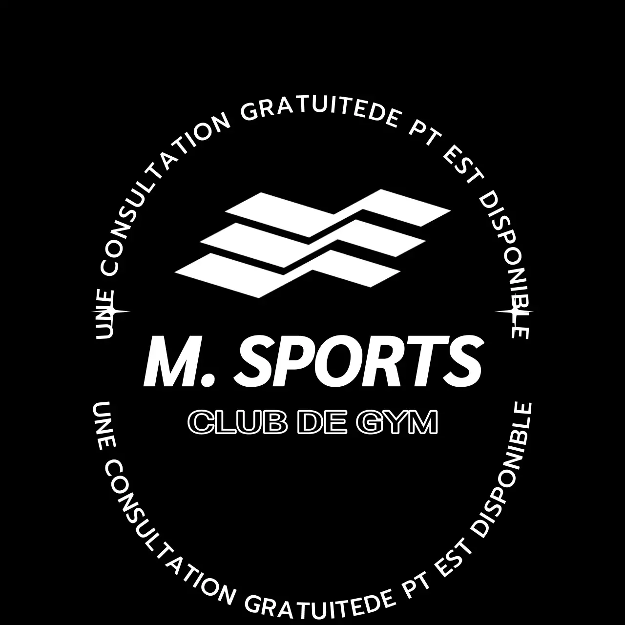 Logo d'une salle de sport avec un concept typographique branché
