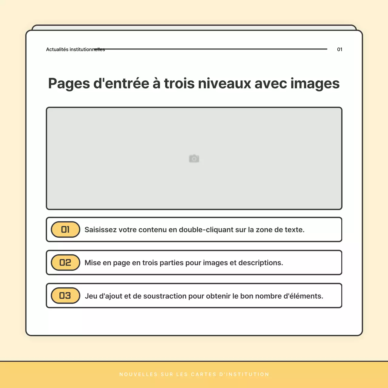 Une lettre d'information de base jaune et blanche du bureau d'aide sociale