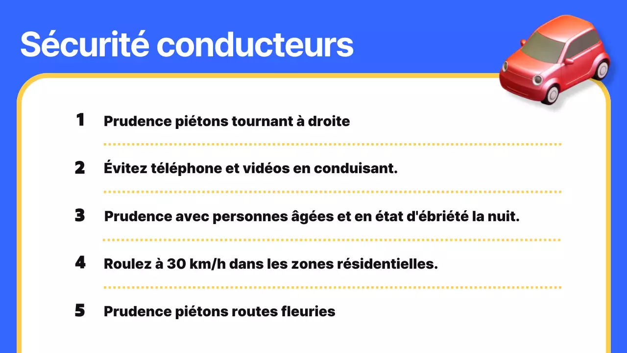 L'éducation à la sécurité routière en bleu