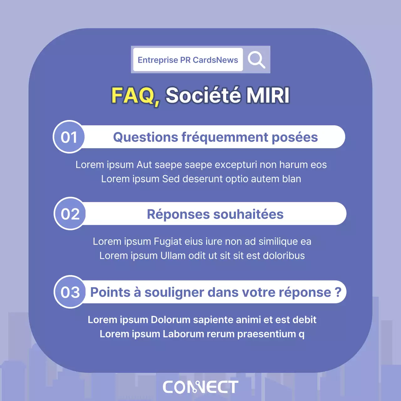 Une lettre de motivation d'entreprise minimaliste en violet et jaune