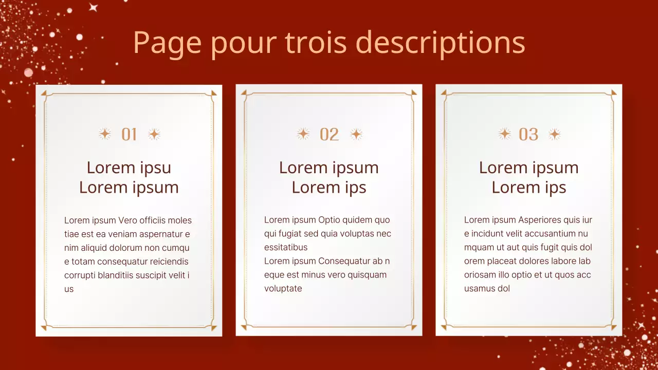 Une luxueuse présentation de Noël en rouge et brun