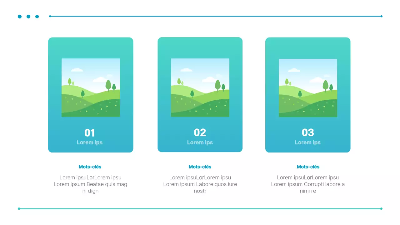 Une présentation d'entreprise simple en bleu et menthe