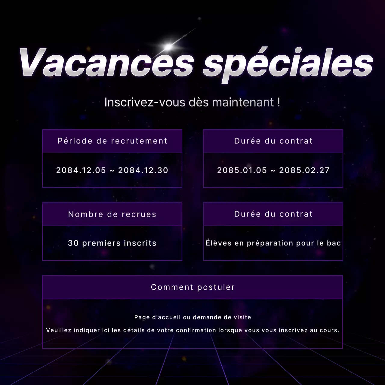 Promouvoir les offres spéciales de purple cyber pour la rentrée scolaire