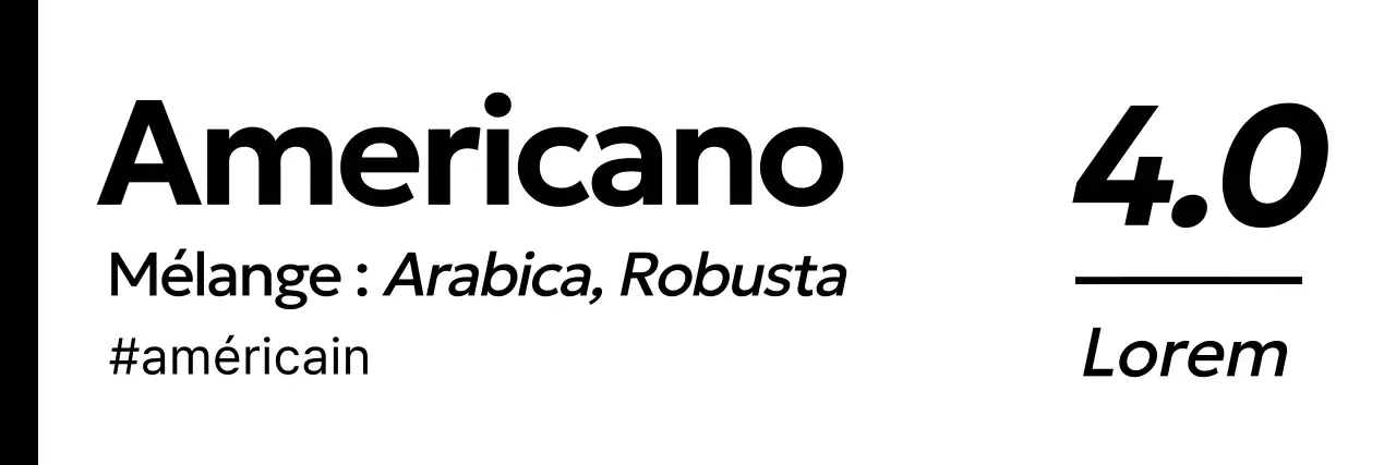 Boissons et café modernes en noir et blanc