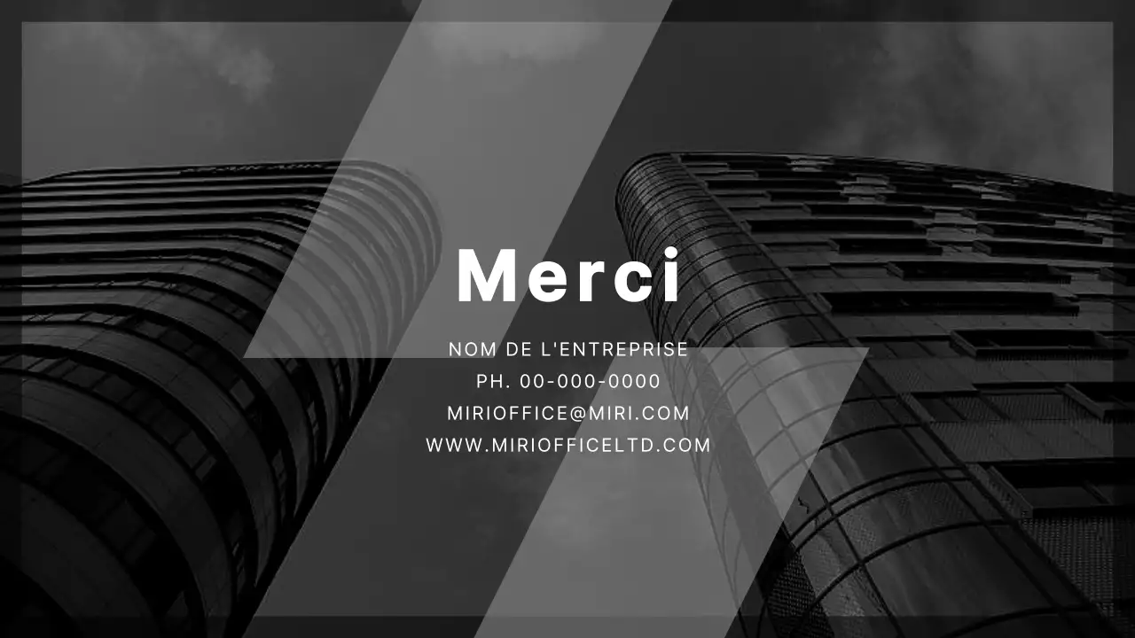 Proposition d'affaires moderne en noir et blanc