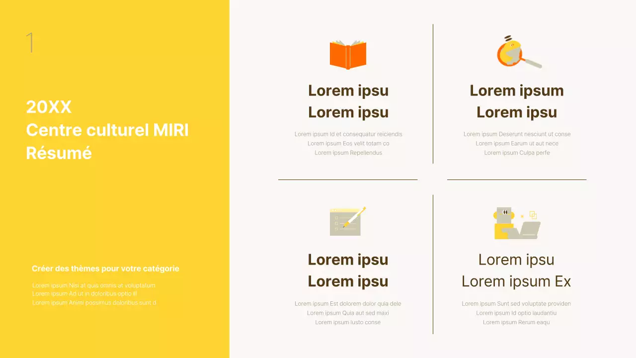 Un simple rapport de performance de fin d'année en jaune et beige