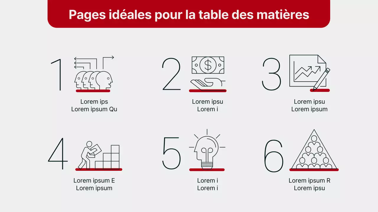 Rapport de mise en page simple en rouge et gris