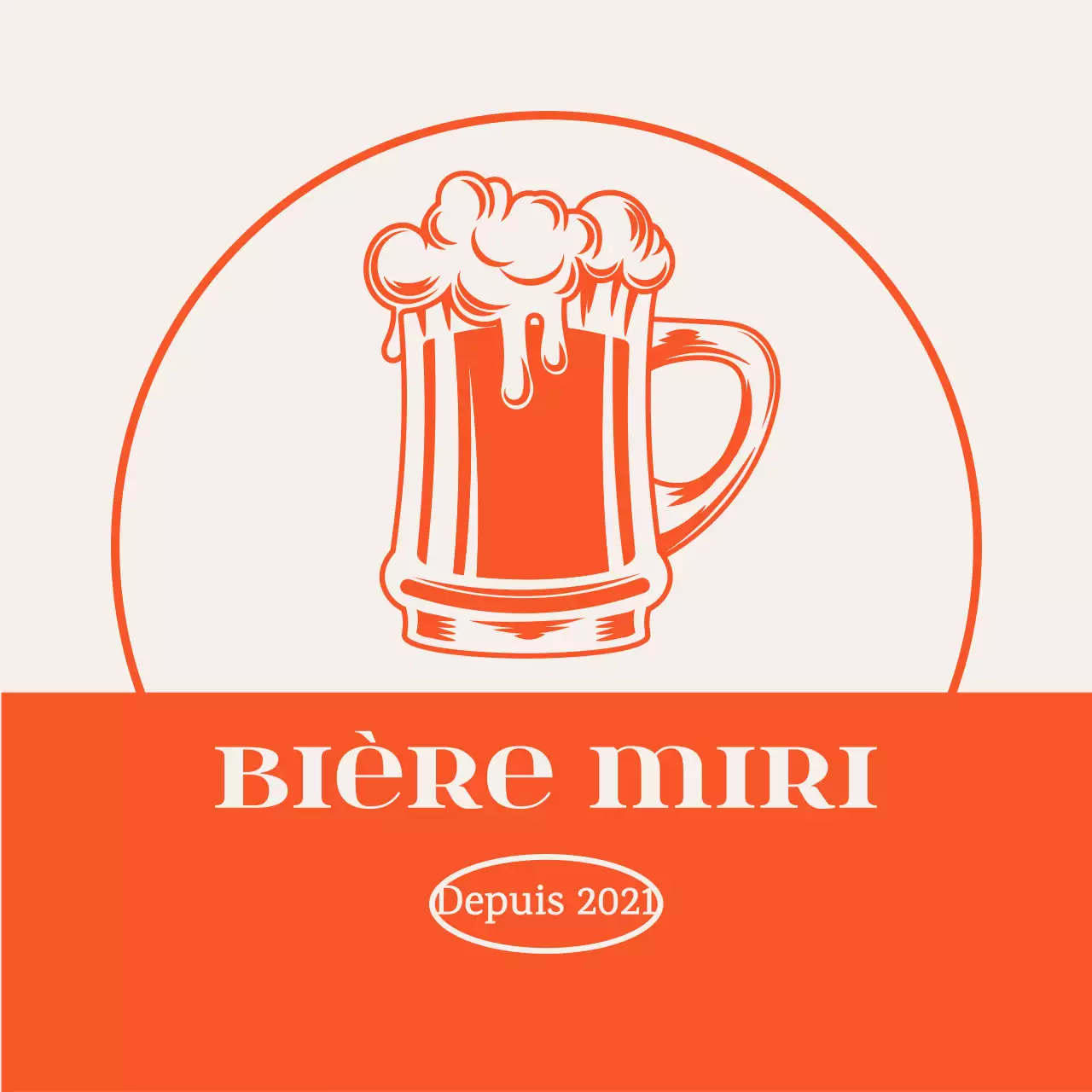 Publicité pour la bière orange