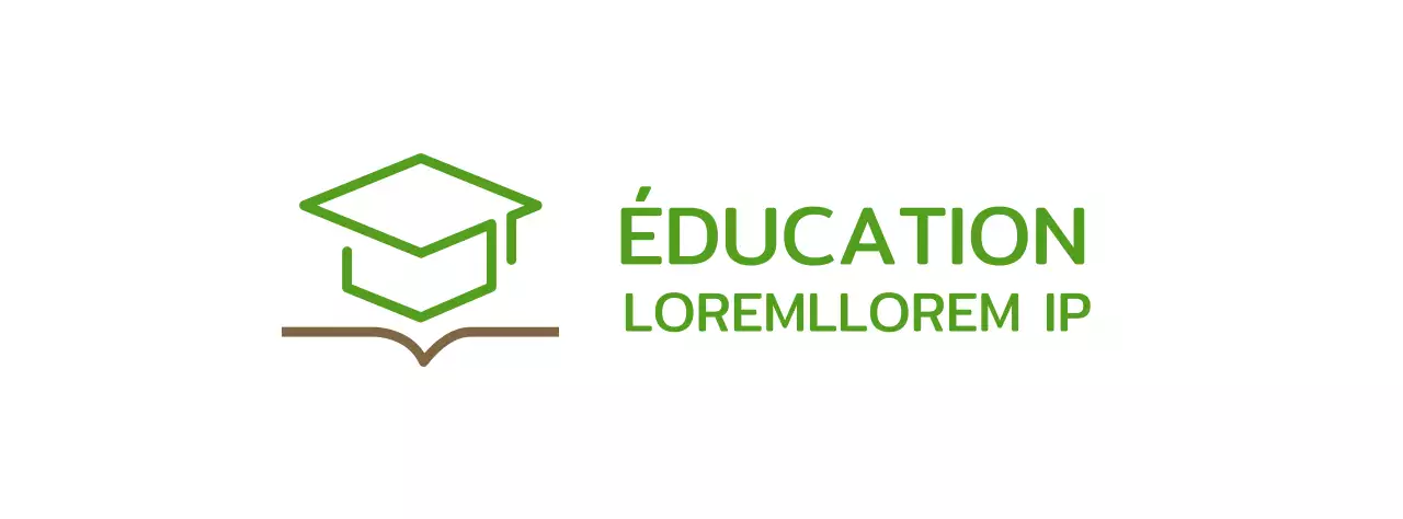 Apprentissage intelligent avec une casquette verte de bachelier et un logo d'illustration de livre