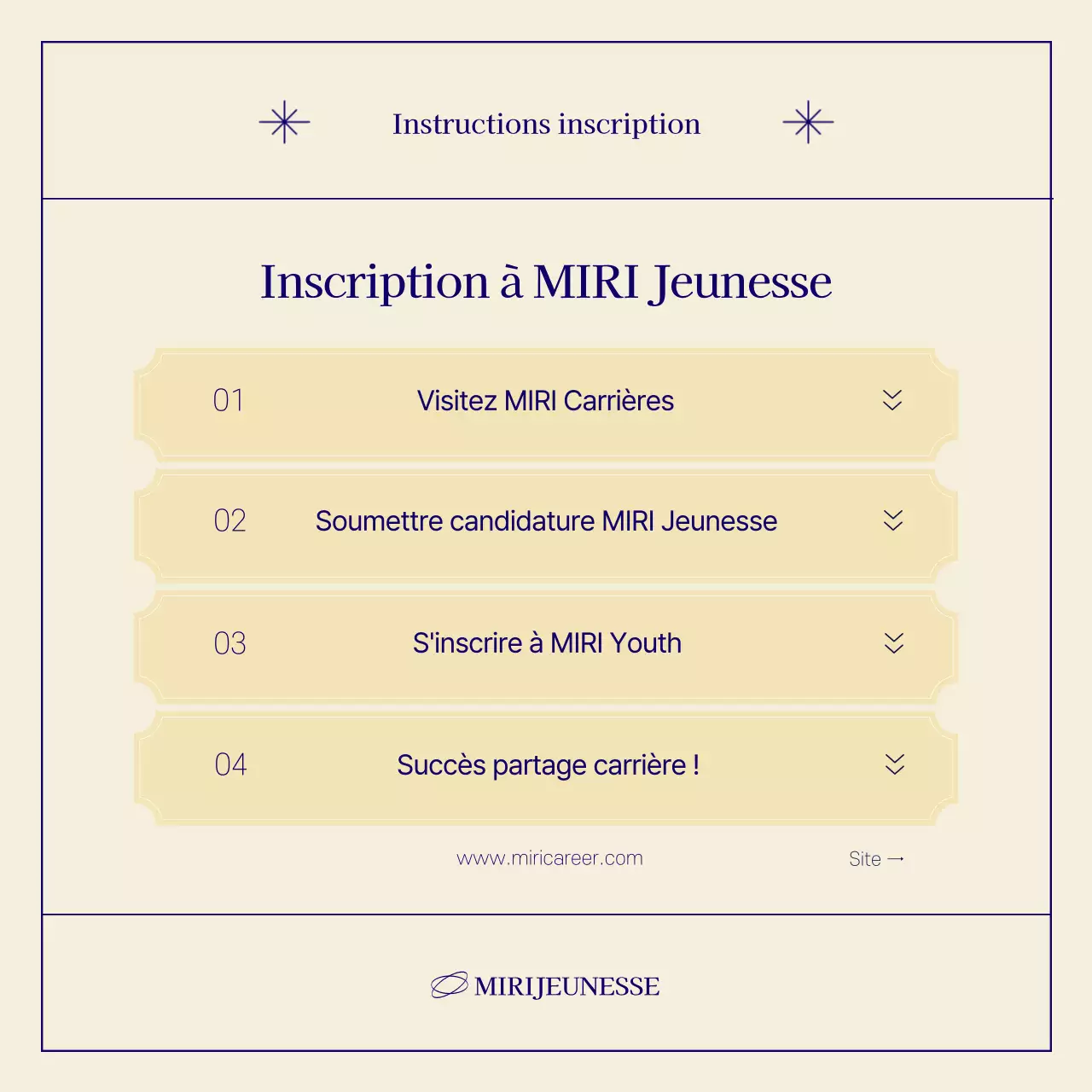 Un simple poste de recrutement communautaire en bleu marine et beige