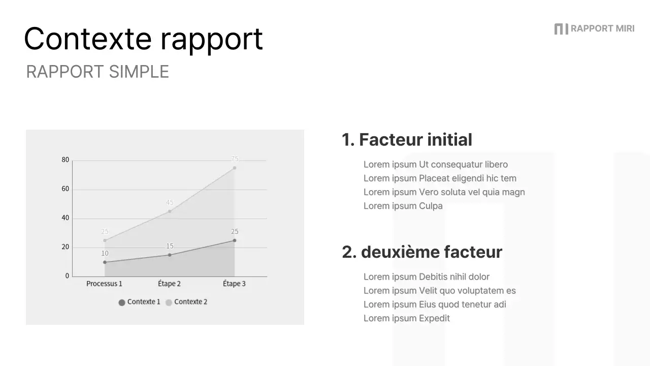 Un rapport d'entreprise simple en noir et gris