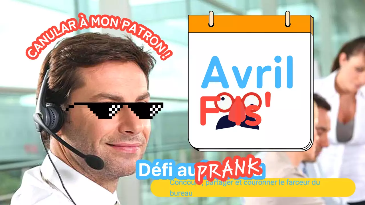 Défi "Poisson d'avril" Kitsch orange et bleu ciel