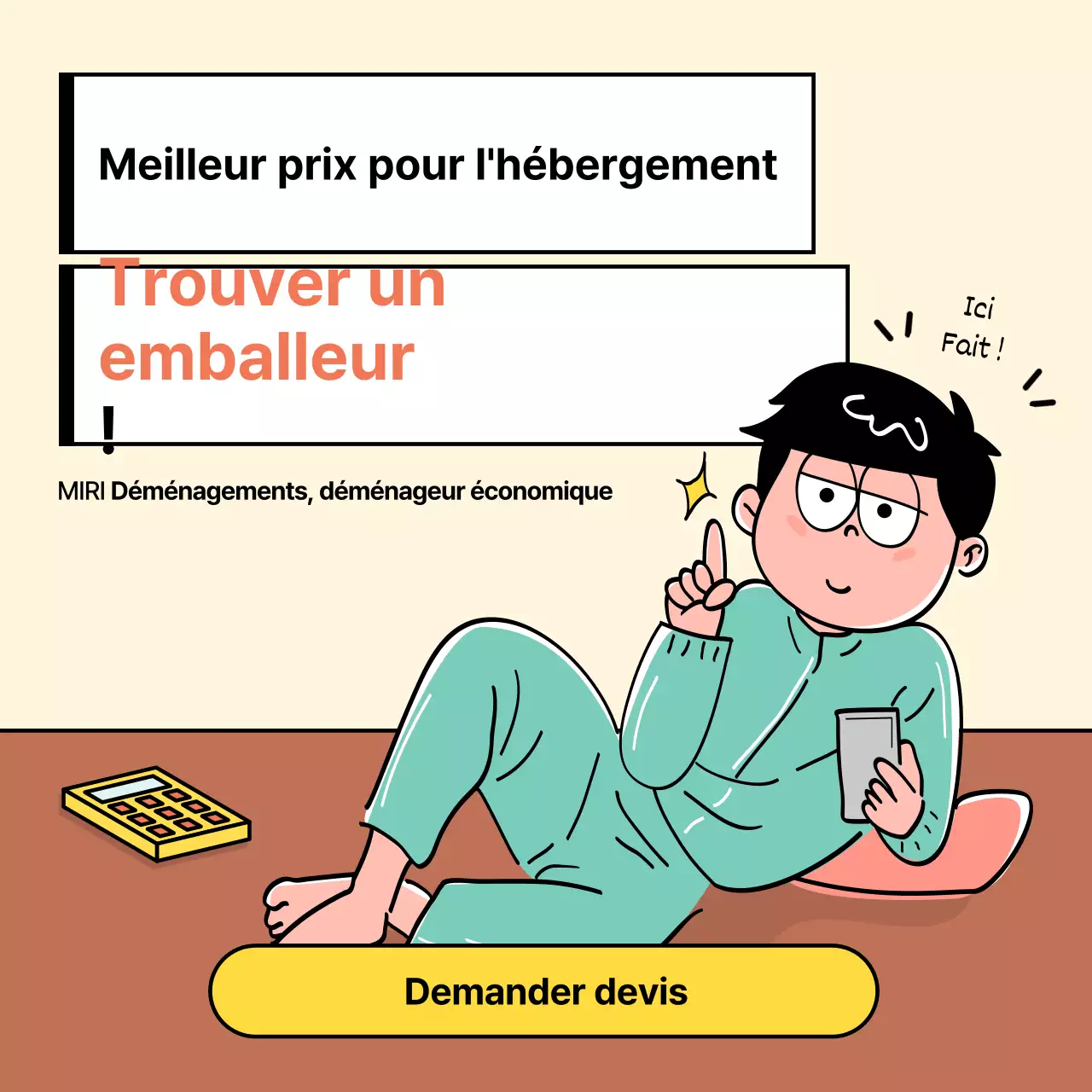 Promouvoir votre entreprise d'emballage ivoire et brun