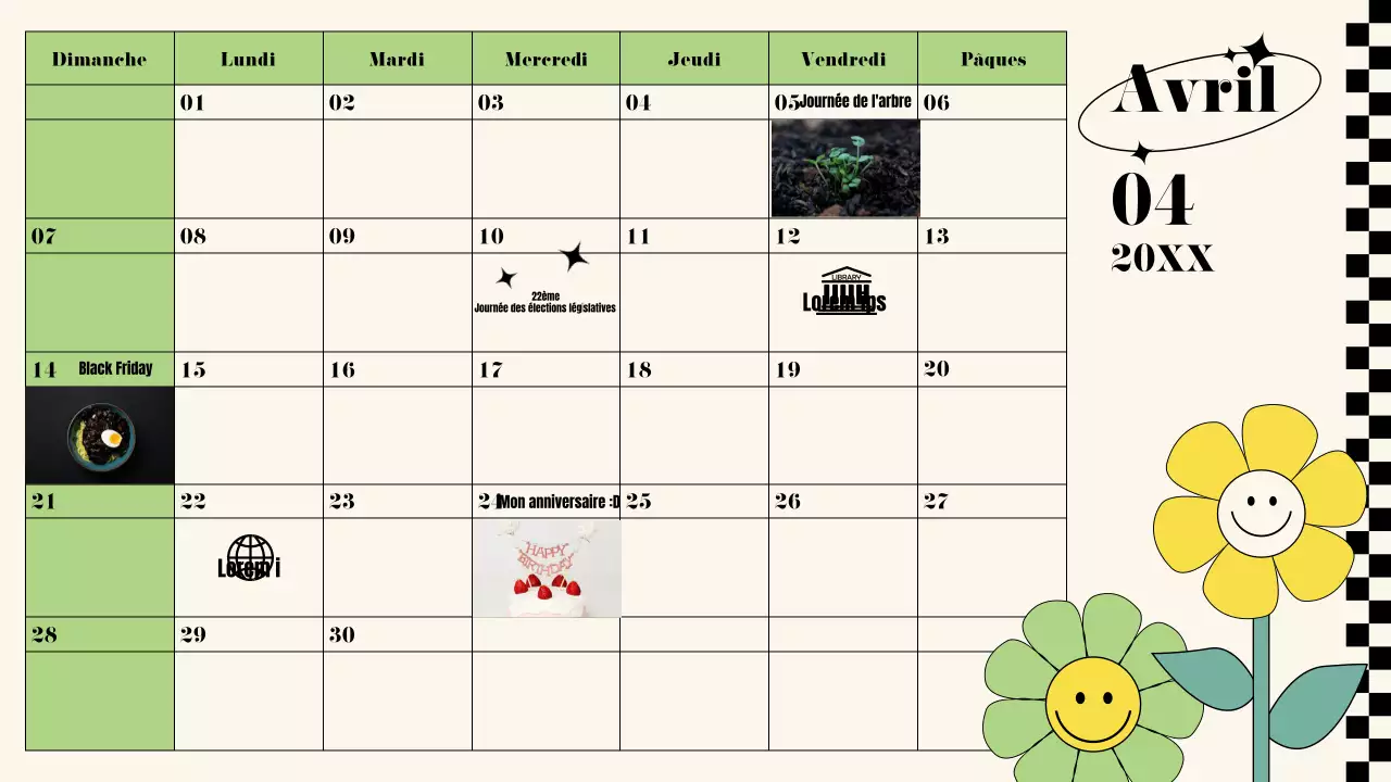 Un arc-en-ciel de calendriers tendance