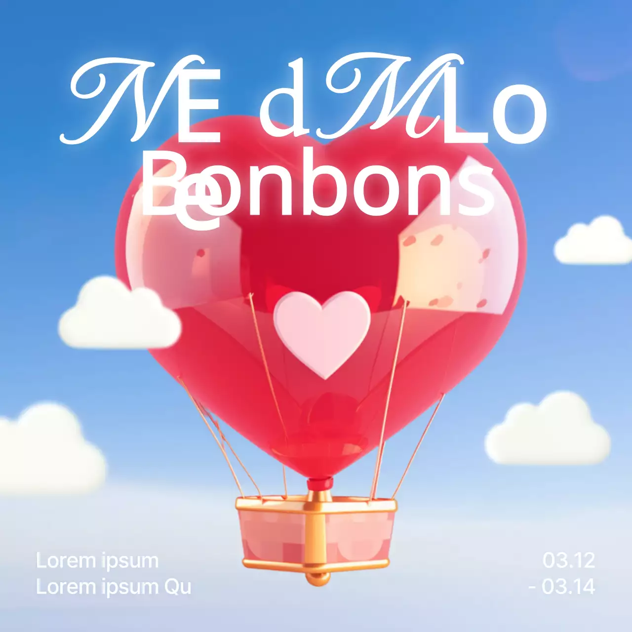 Promouvoir une exposition de cadeaux tendance pour la Journée blanche en bleu clair