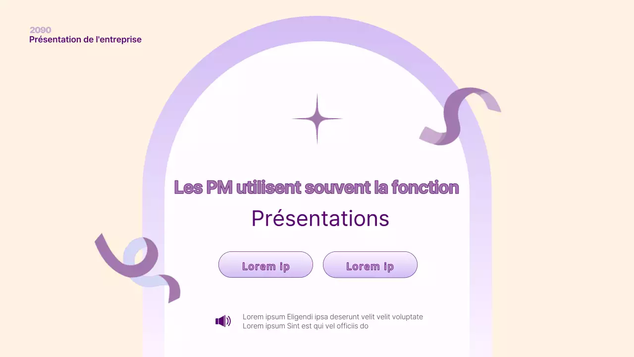 Une présentation simple de la PM en jaune et violet