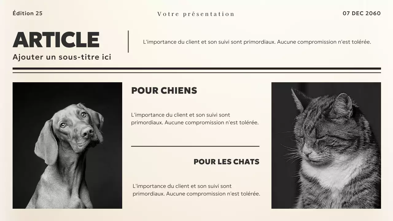 Thème d'actualité vintage noir et beige Business Material