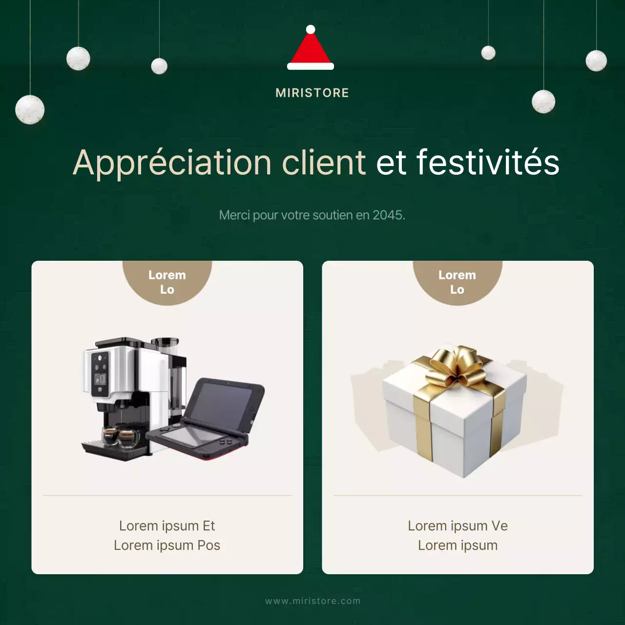 Un briefing marketing de Noël rouge et vert