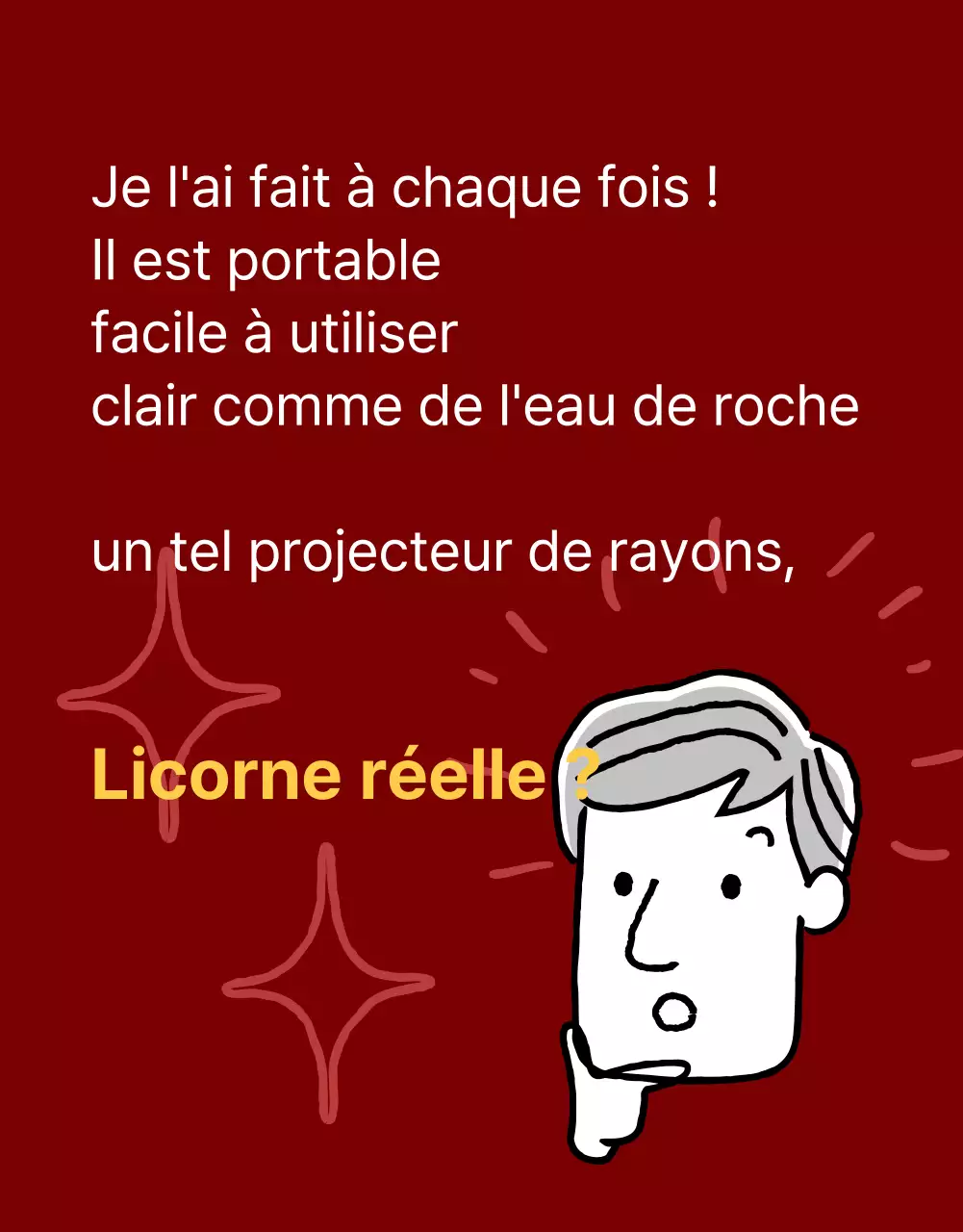 Description d'un produit électronique rouge et simple