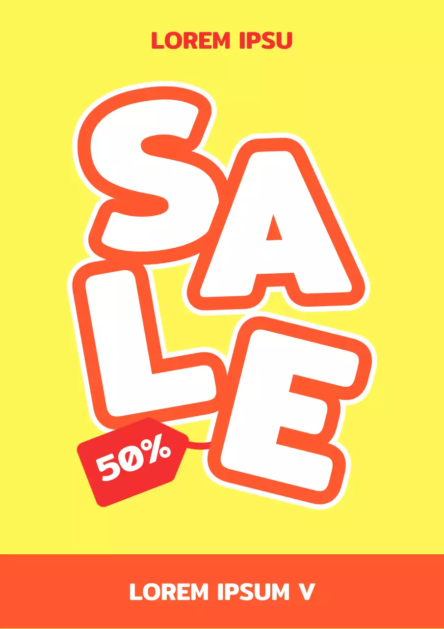 Annonce de vente importante en jaune