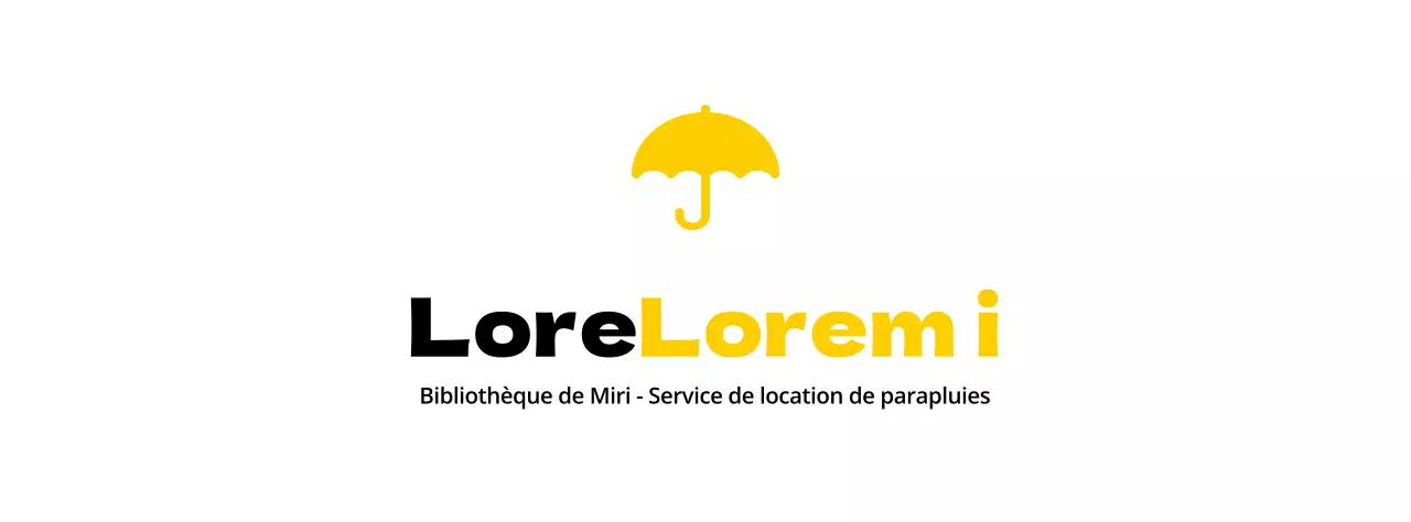 Conception de couleurs pour les services de location avec l'icône d'un parapluie