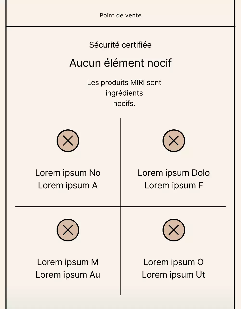 Style basique en noir et beige Déclaration de la marque Commerce