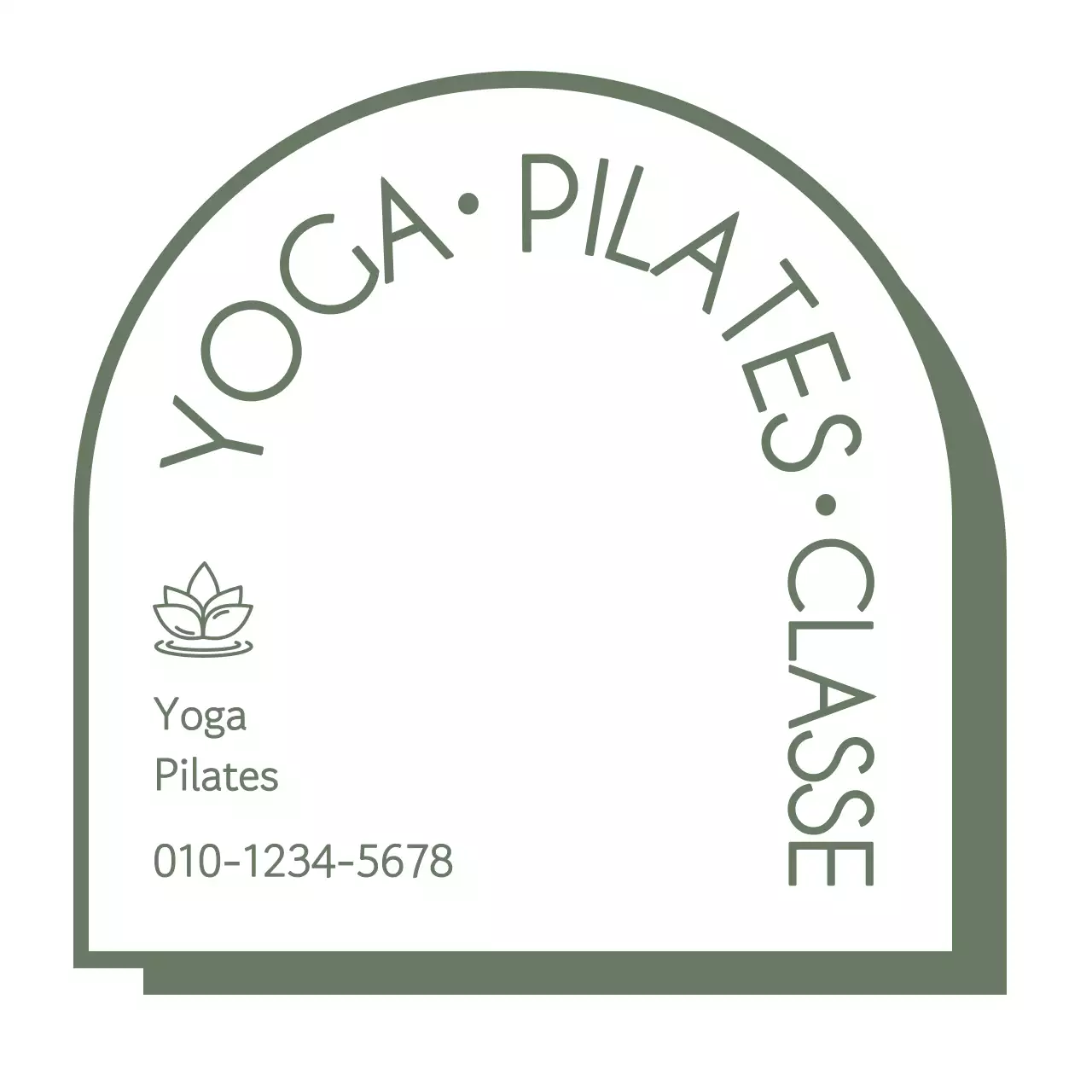 Un cours de yoga propre en kaki