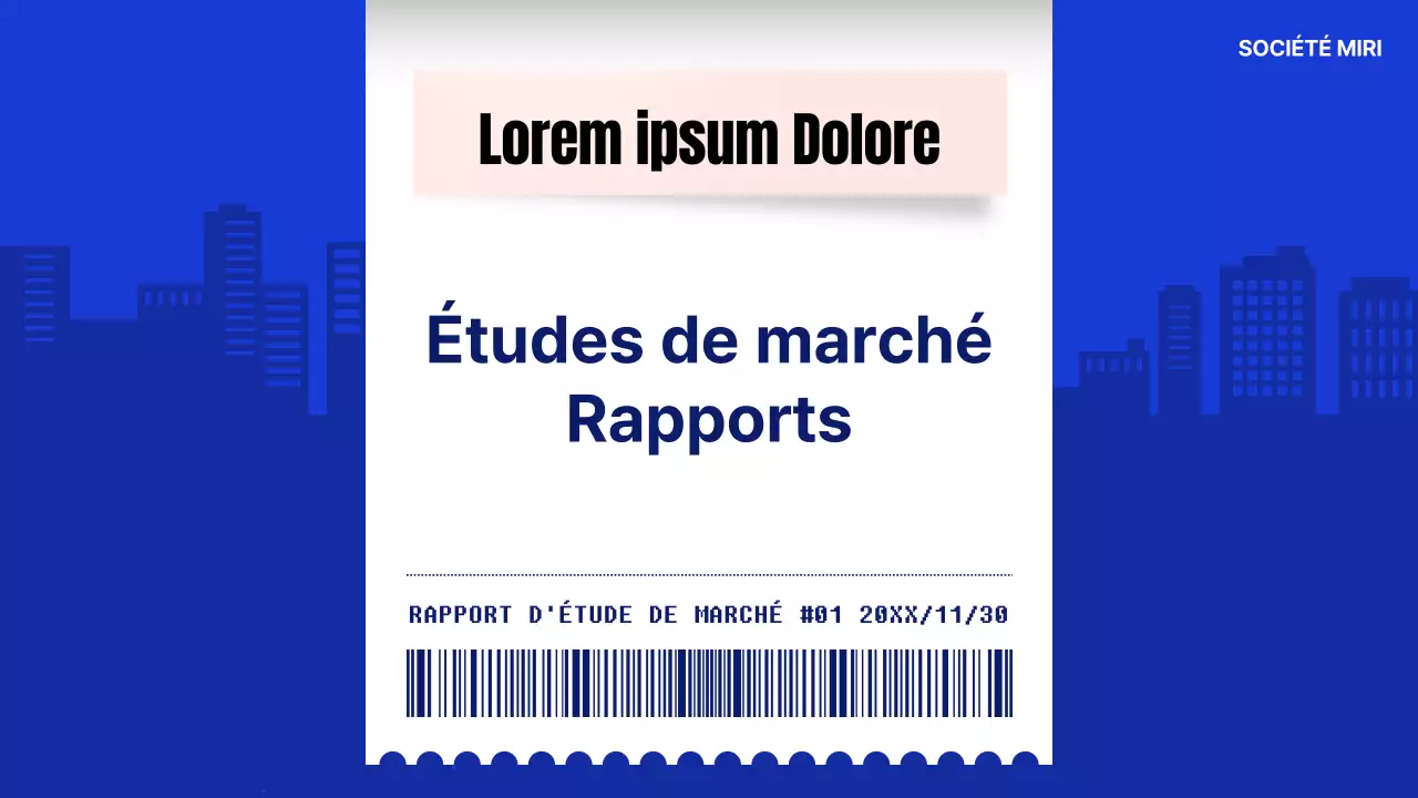 Rapport d'étude de marché avec concept de base de reçu bleu et blanc