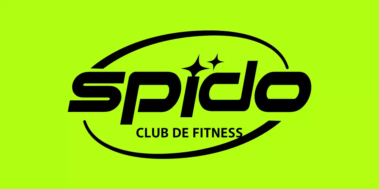 Symbole géométrique courbé de club de santé