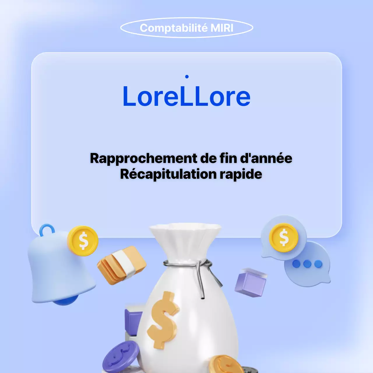 Promouvoir le rangement de fin d'année en bleu et bleu clair.