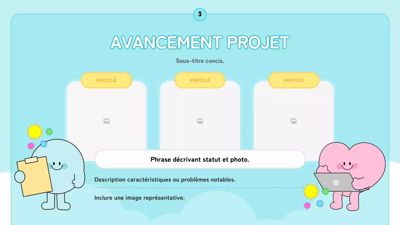 Un joli rapport d'organisateur d'informations bleu clair et rose