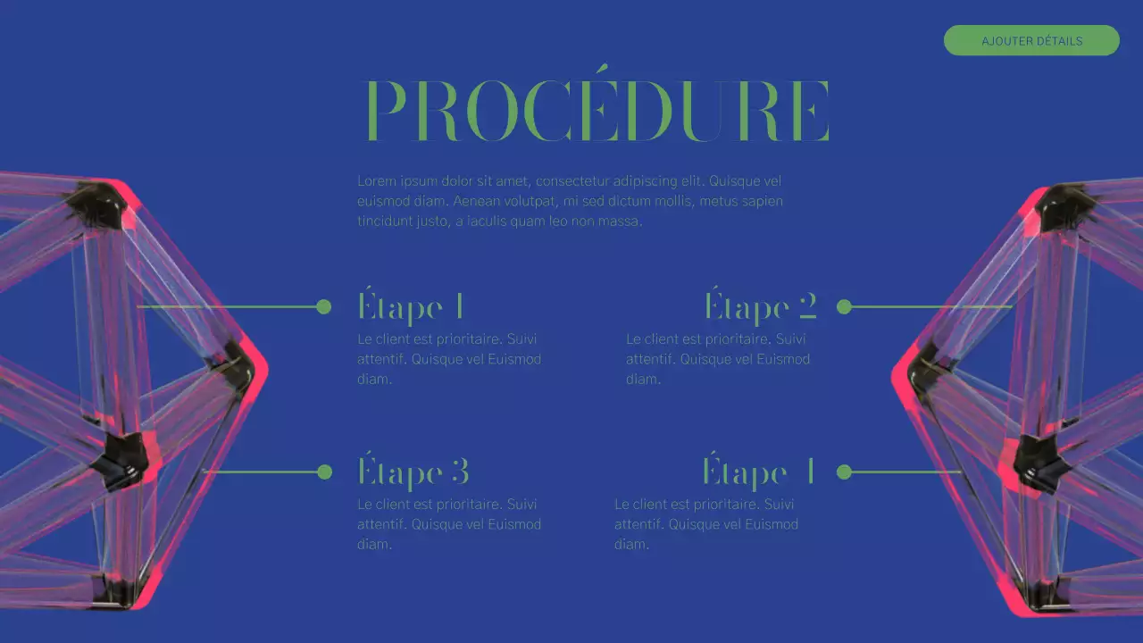 Rapport sur le profil des entreprises modernes vertes et roses