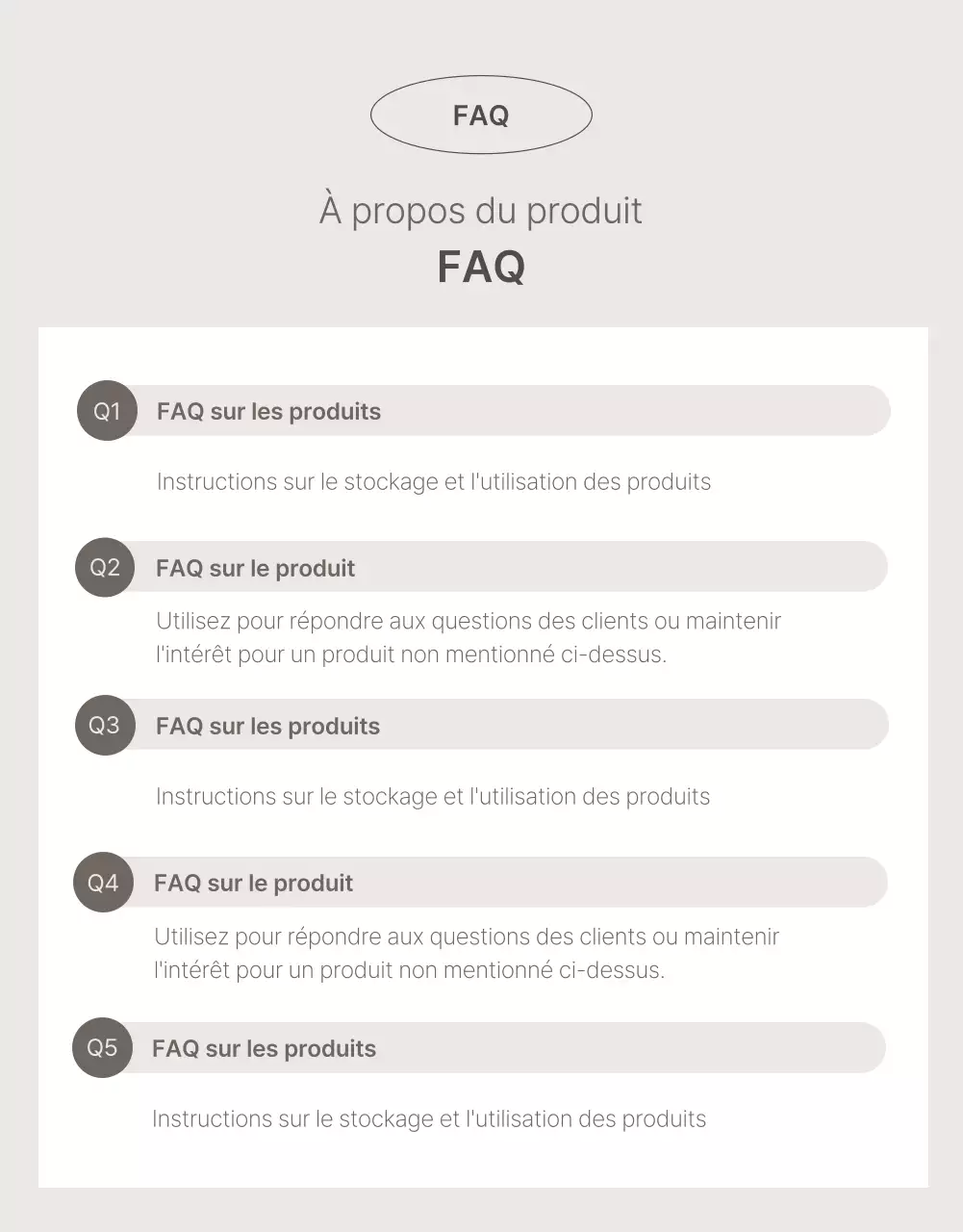 Promouvoir un produit simple dans les tons beige et marron