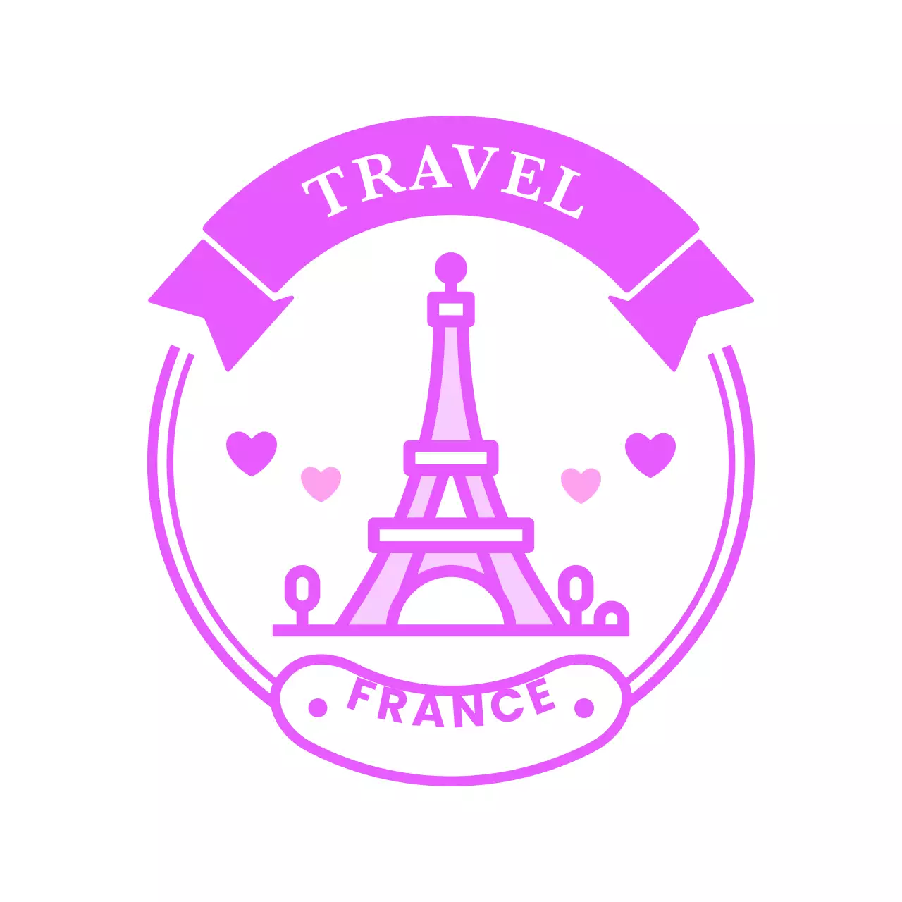 Tampon de voyage avec un joli nœud