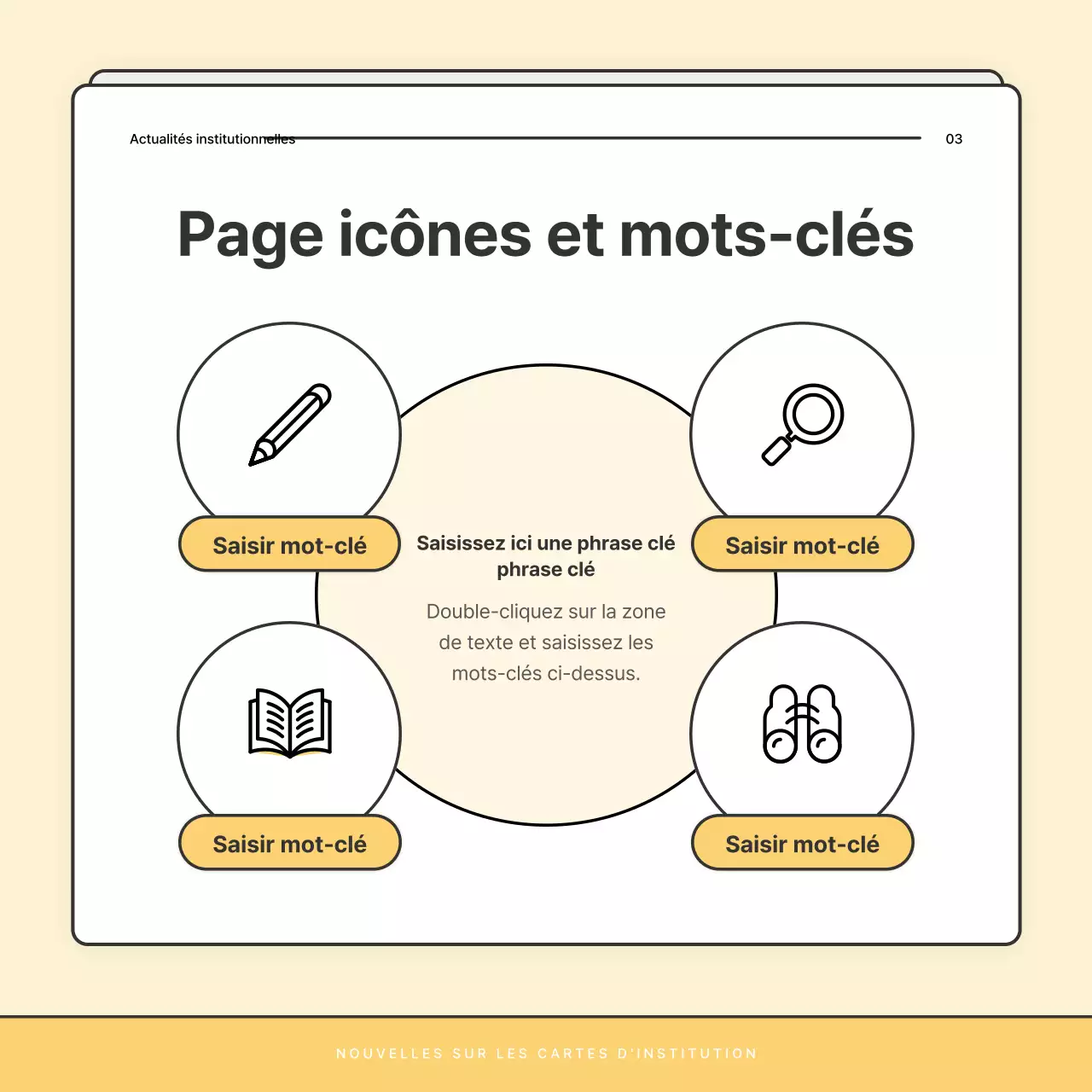 Une lettre d'information de base jaune et blanche du bureau d'aide sociale