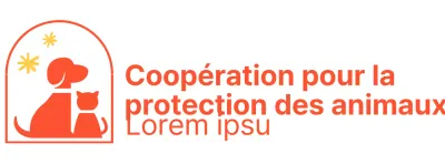 La Humane Society avec un joli logo illustré d'un chien et d'un chat en rouge