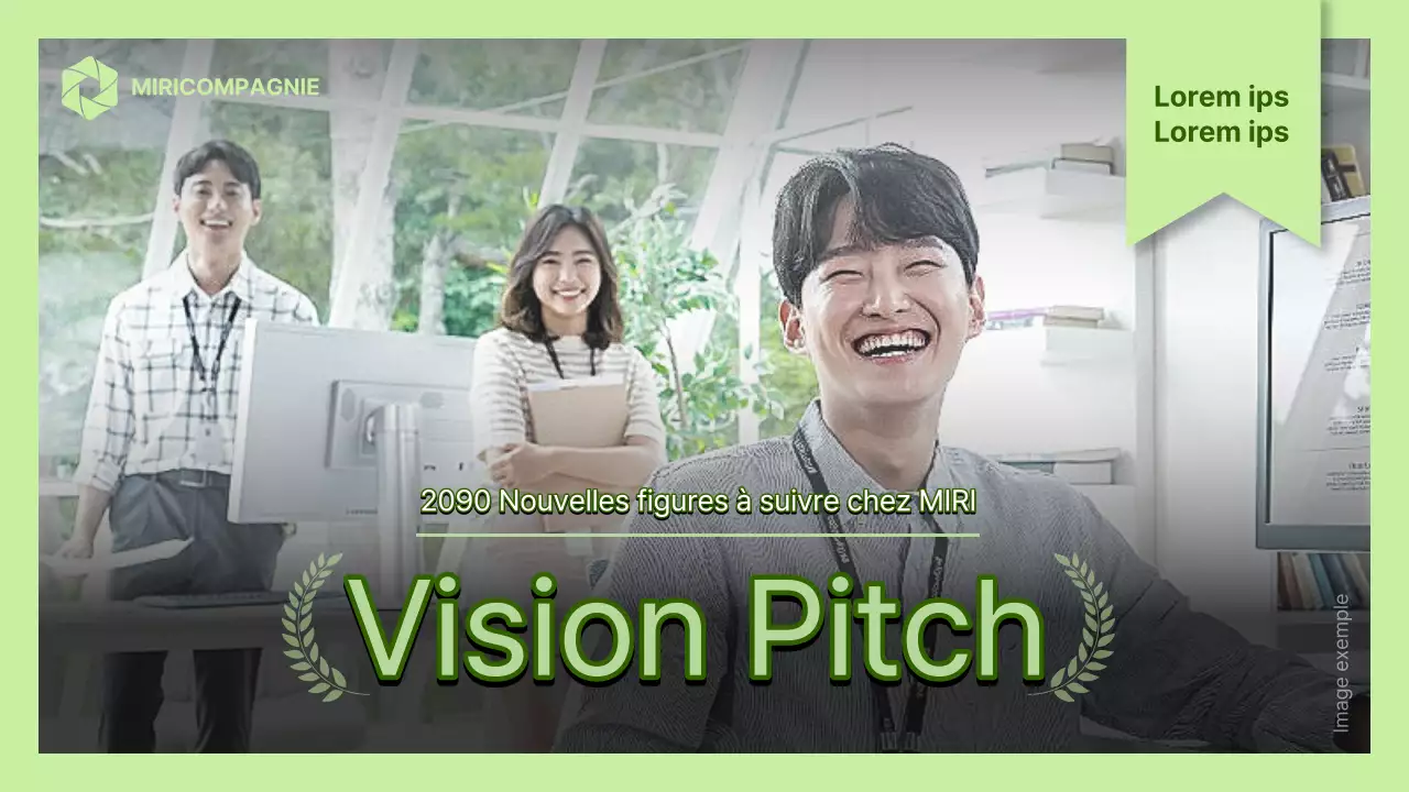 Couverture simple de présentation de vision d'entreprise en menthe